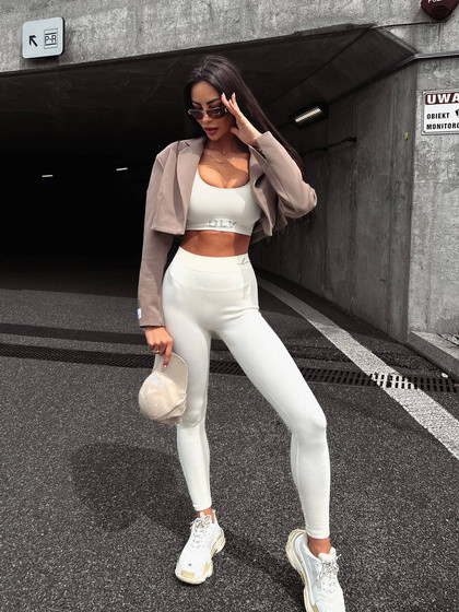 Ecru legginsy CLASIC OLAVOGA